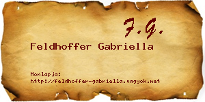 Feldhoffer Gabriella névjegykártya